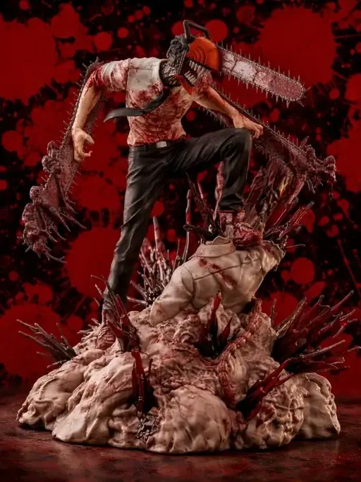 Chainsaw Man Denji Blood-Effect Statue – Chainsaw Man