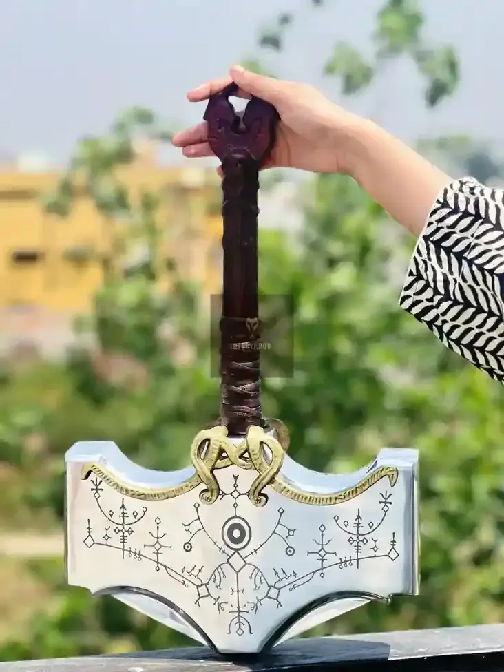 Mjölnir Replica – God of War Style, Full Metal – God of War