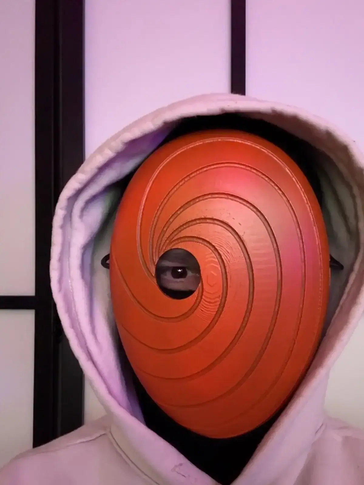 Orange Swirl Mask – Tobi Style, 3D Printed – Naruto