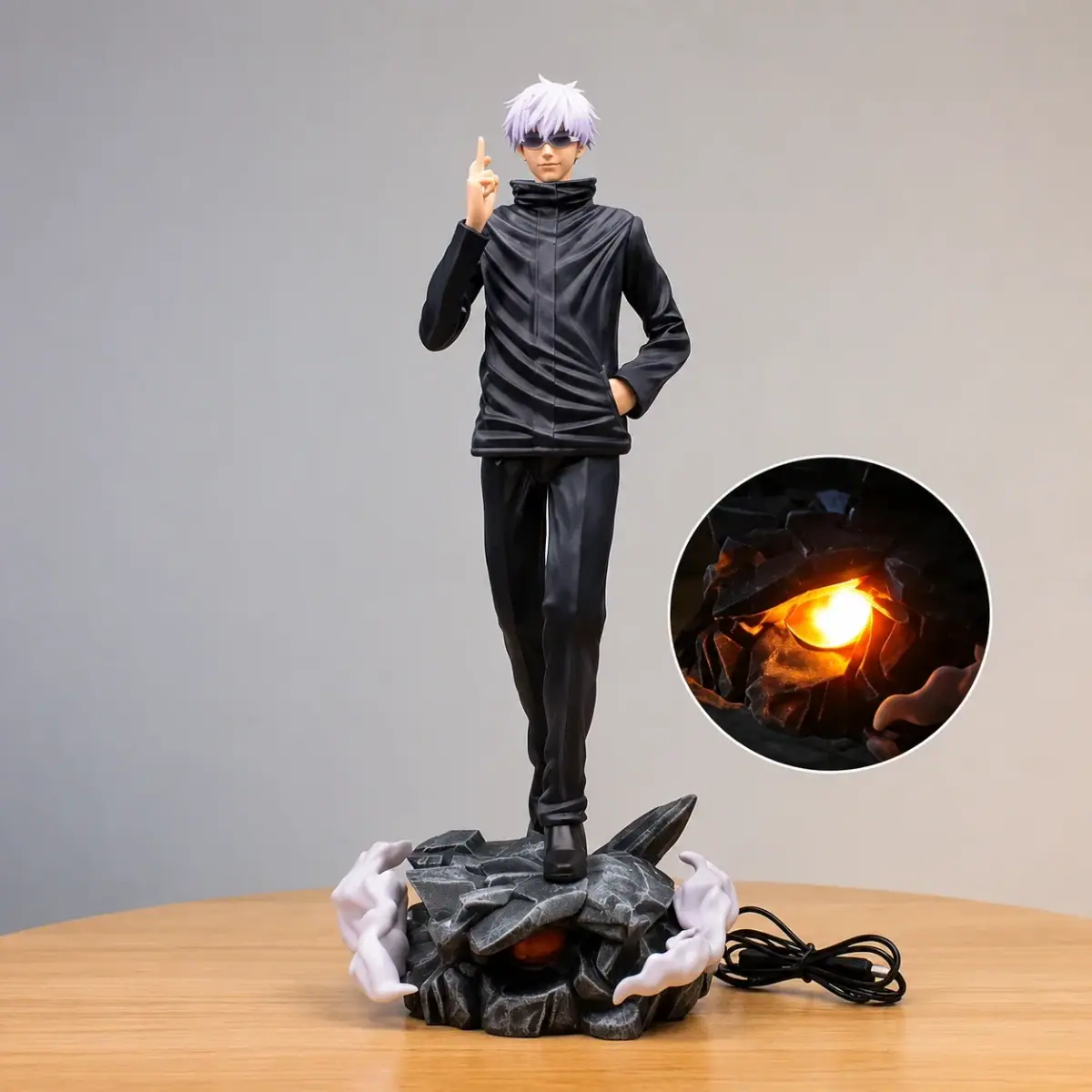 Gojo Satoru LED Statue with Swappable Heads – Jujutsu Kaisen