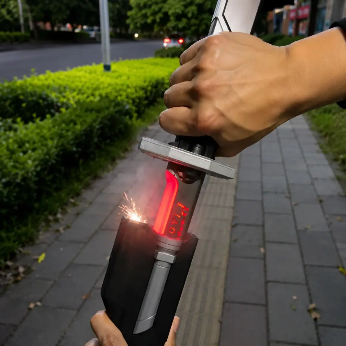 Energy Blade LED Hilt with Spark Effect – Light-Up Blades