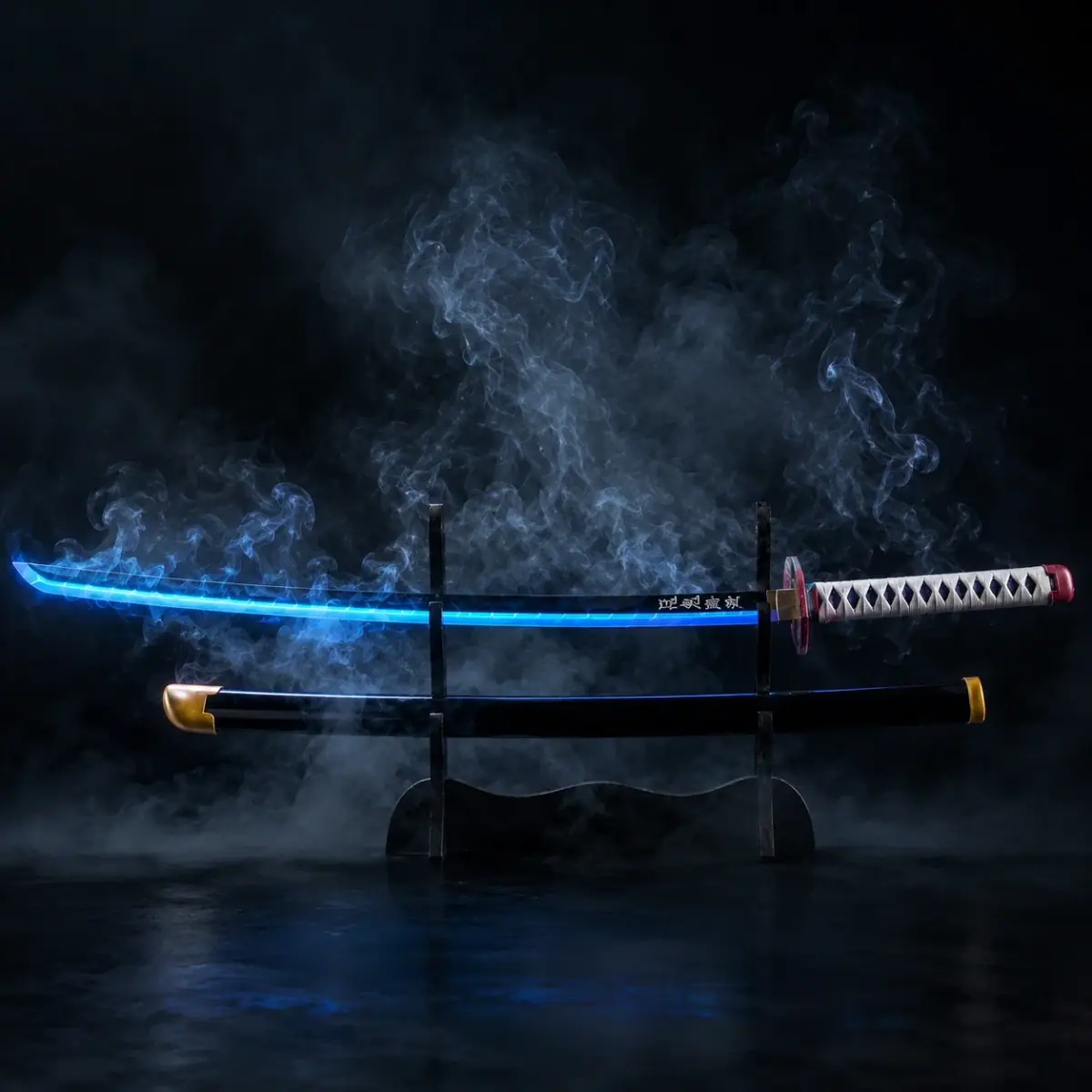 Mist Hashira Muichiro Katana with RGB Glow & Smoke – Demon Slayer