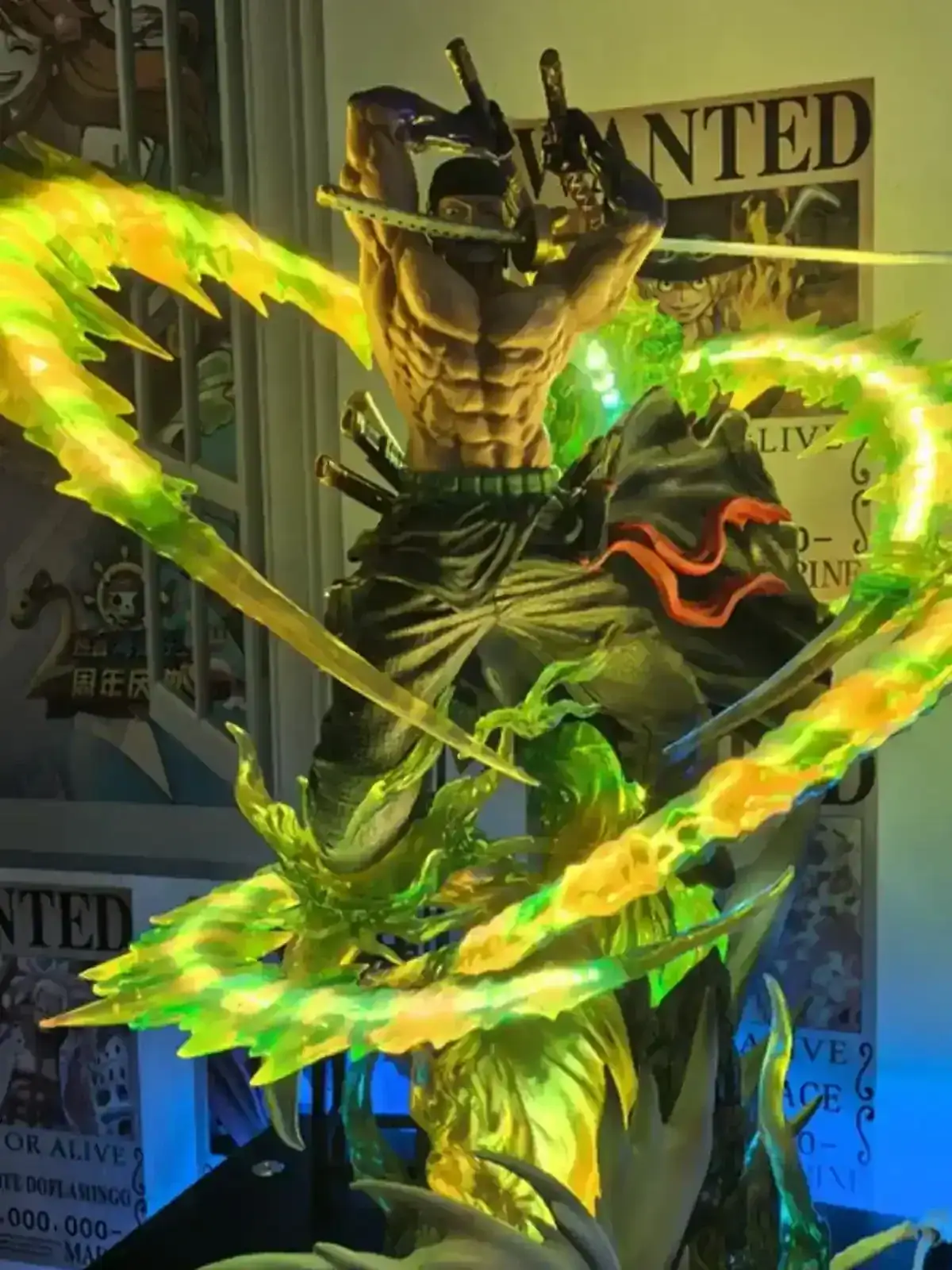 Zoro Three-Sword LED Aura Figure – One Piece