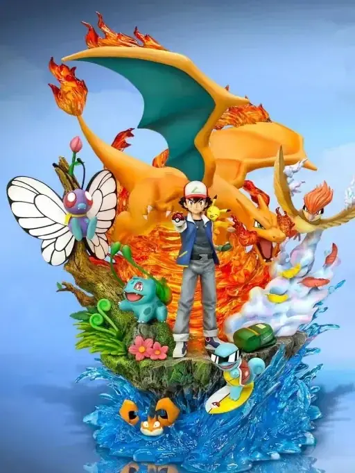 Ash & Pokémon Diorama Statue – Pokémon