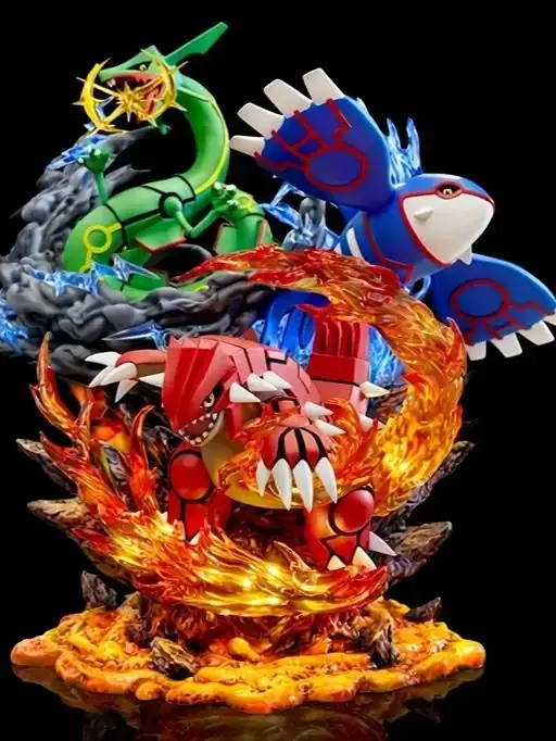 Groudon, Kyogre & Rayquaza Weather Trio Statue – Pokémon